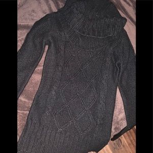 Black cowl neck sweater